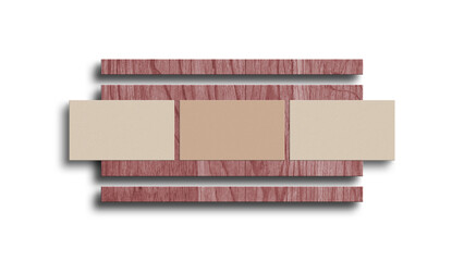 Minimal business card with wood block mockup