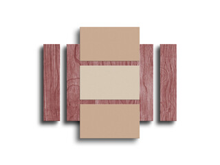 Minimal business card with wood block mockup