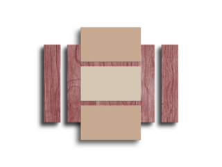 Minimal business card with wood block mockup