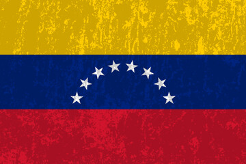 Venezuela flag, official colors and proportion. Vector illustration.