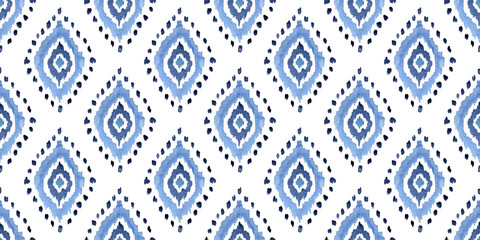 Traditional or modern indigenous ikat pattern.  Design for background, wallpaper, illustration, fabric, textile, wallpaper.