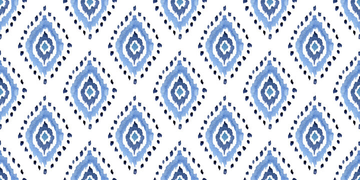 Traditional or modern indigenous ikat pattern.  Design for background, wallpaper, illustration, fabric, textile, wallpaper.