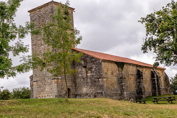 Fototapeta na wymiar Church of San Pedro in Liérganes Cantabria Spain