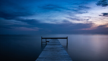 Sunset over the lake