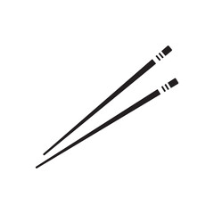 restaurant chopsticks icon in black style isolated on white background. restaurant chopsticks symbol illustration