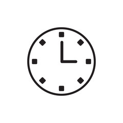 clock icon or logo isolated sign symbol illustration - high quality black style