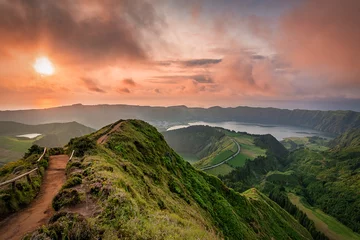 Fotobehang Schöne Landschaft auf den Azoren  © Marco