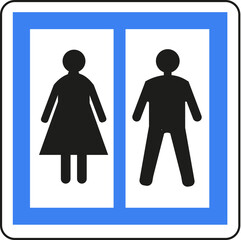 Panneau WC hommes et femmes	