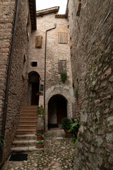 Fototapeta na wymiar ancient village of Macerino in the Umbrian mountains