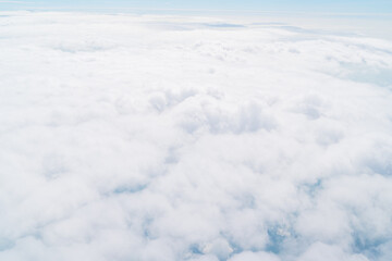 飛行機から見た一面の雲景色 cloud sky view