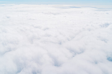 飛行機から見た一面の雲景色 cloud sky view