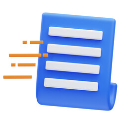 3d rendering of search sending document icon illustration