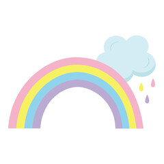 clouds and rainbow illustration