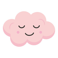 cute pink cloud illustration