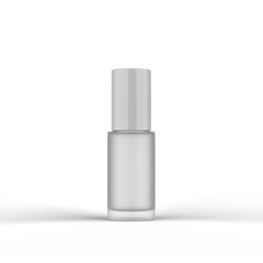 Frosted Glass Cosmetic Bottle For Mockup