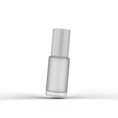 Frosted Glass Cosmetic Bottle For Mockup