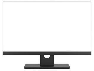computer monitor with blank screen - Powered by Adobe
