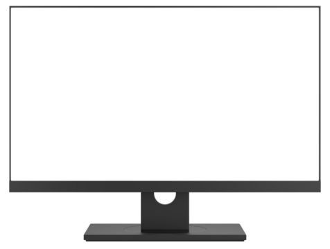 computer monitor with blank screen
