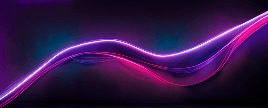 abstract neon infographic background with violet light, banner