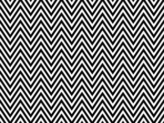 Seamless zigzag pattern, chevron pattern with black and white striped lines