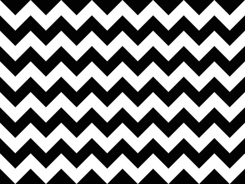 Seamless zigzag pattern, chevron pattern with black and white striped lines