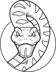 Vector Illustration of Cute Snake
