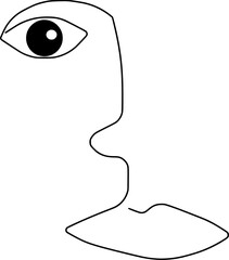 sketch of person head