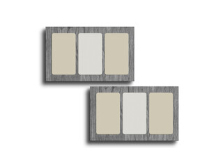 Minimal business card with wood block mockup