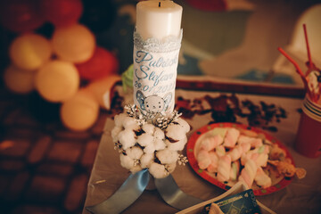christmas cookies and candle