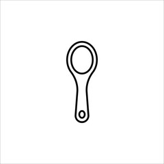 spoon icon, line vector illustration on white background.