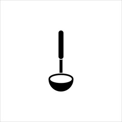 spoon icon, line vector illustration on white background.