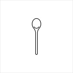 spoon icon, line vector illustration on white background.