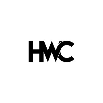 hwc lettering initial monogram logo design