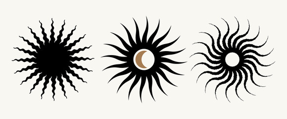 Vector abstract hand drawn minimalistic aesthetic illustration. Creative logotype. Template for card, poster, banner, print for t-shirt, pin, badge, patch.