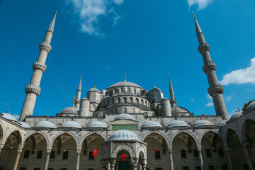Fototapeta na wymiar Blue Mosque (Sultan Ahmed) Istanbul Turkey