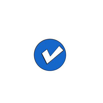 check mark button blue tick verify badge 