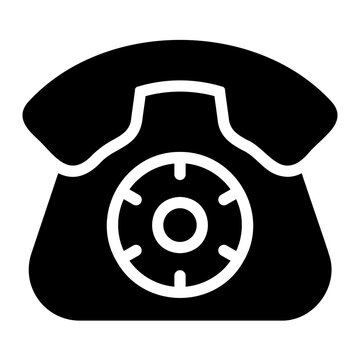 Old Phone Glyph Icon