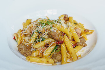 Spicy sausage italian pennette