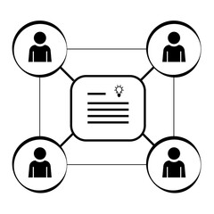 social network concept. Research and solutions based team work. Teamwork concept