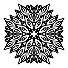 Clip art with isolated black tribal single pattern