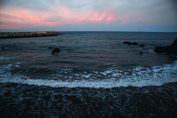 Vistar en mar en Asturias, un bonito atardecer