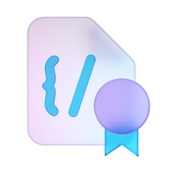 smart contract 3d render