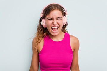 screaming very angry and aggressive.