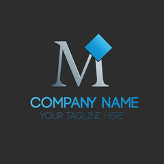 M letter business logo template