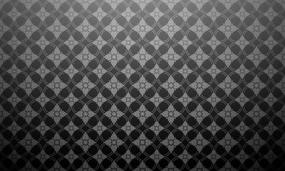 Luxury Thai pattern black and silver theme background vector illustration. Lai Thai element pattern. Memorial service events