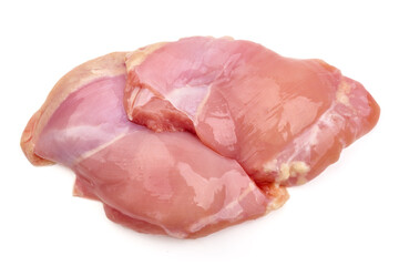 Raw chicken breast, isolated on white background. High resolution image.