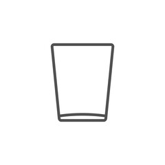 Milk glass icon vector, isolated on white. Glass of water symbol, logo illustration.