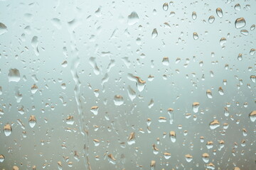 water drops on glass