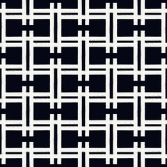 Paint brush geometrical ornament. Hand drawn seamless pattern. Abstract backdrop. Trendy wallpaper. Geometric background. Ethnic motif. Mosaic ornate. Digital paper. Textile print.