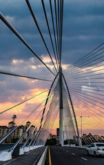 Fototapeta premium Malaysia, July 10, 2022 - Bridge between Kuala Lumpur and Malaka.